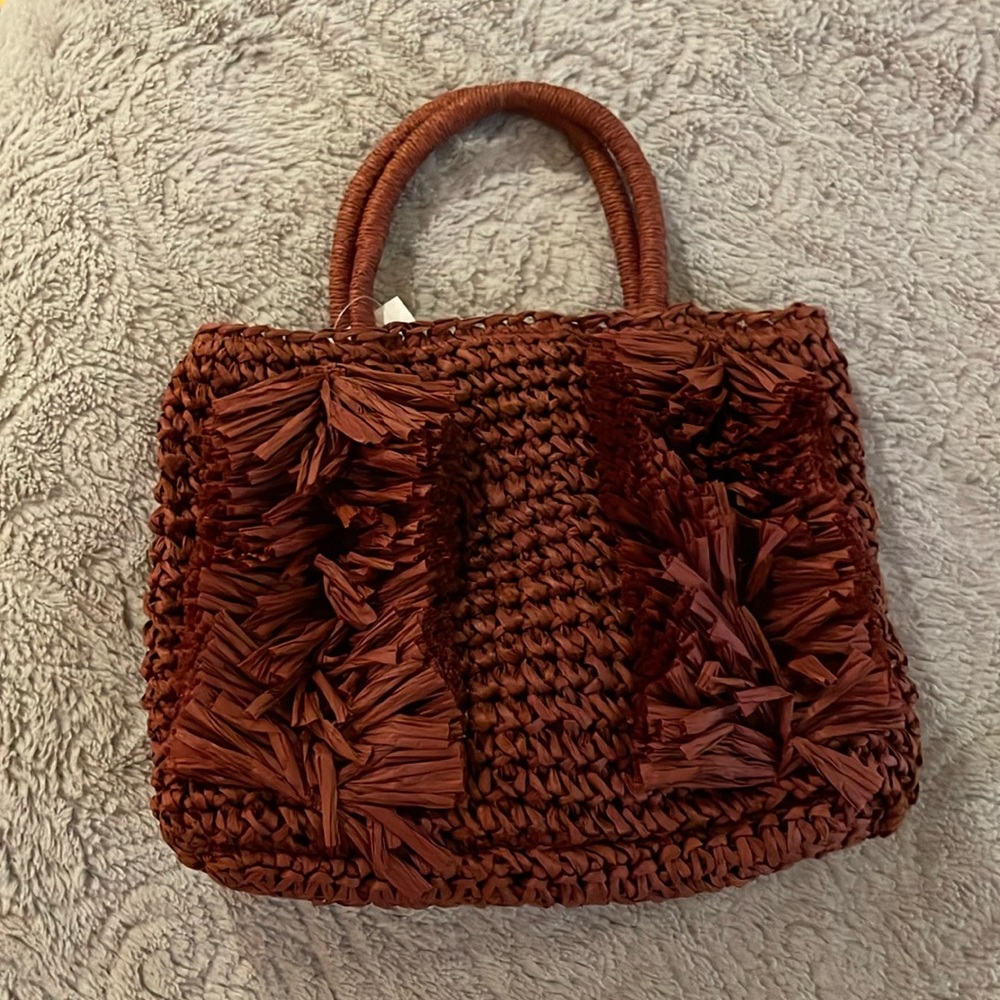 LOFT straw bag